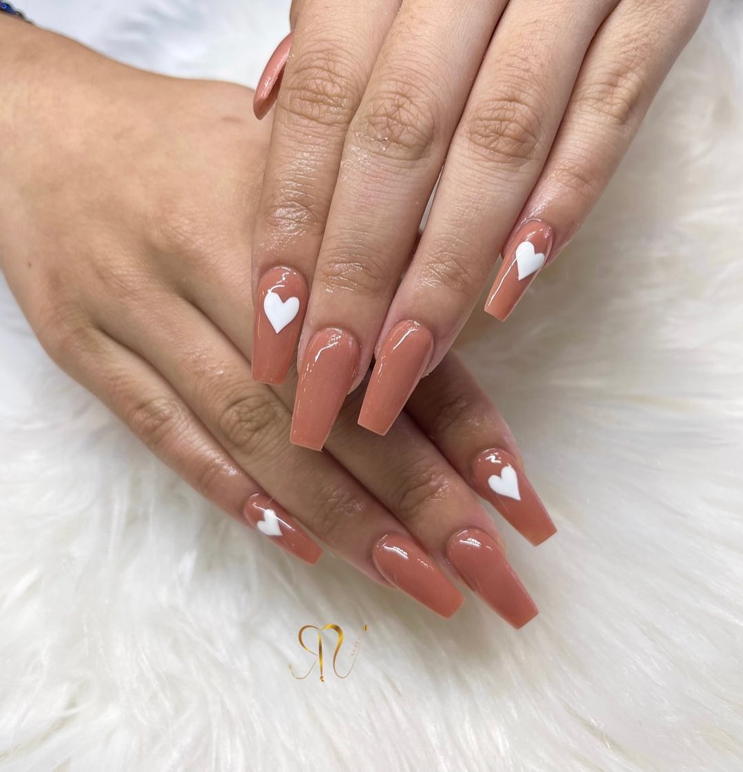cute Nail Designs with heart
