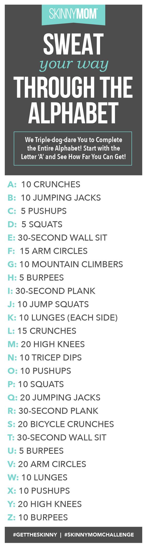 Challenge to make it through the alphabet!: