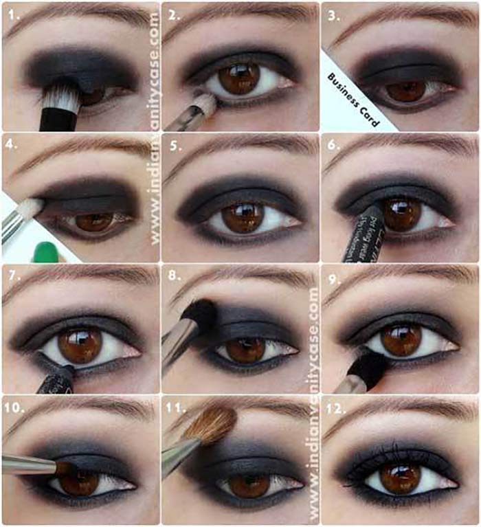 Easy Step By Step smokey eyeshadow tutorials Easy Step By Step smokey eyeshadow tutorials