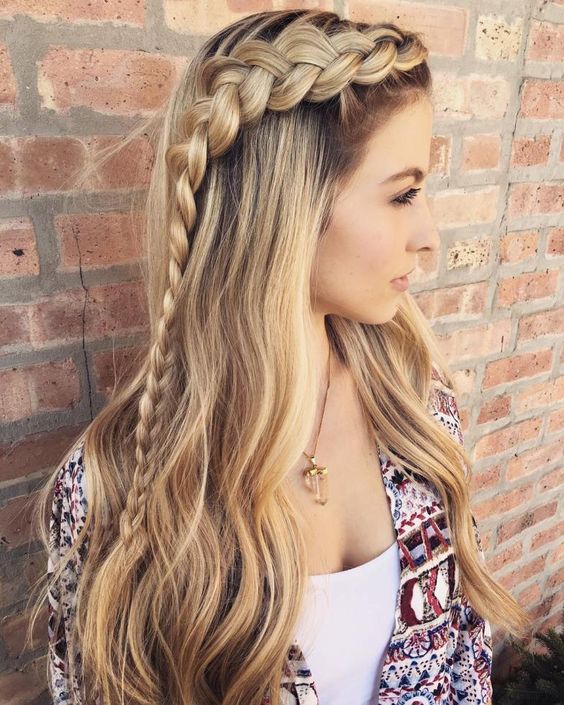 long hairstyle with braid long hairstyle with braid