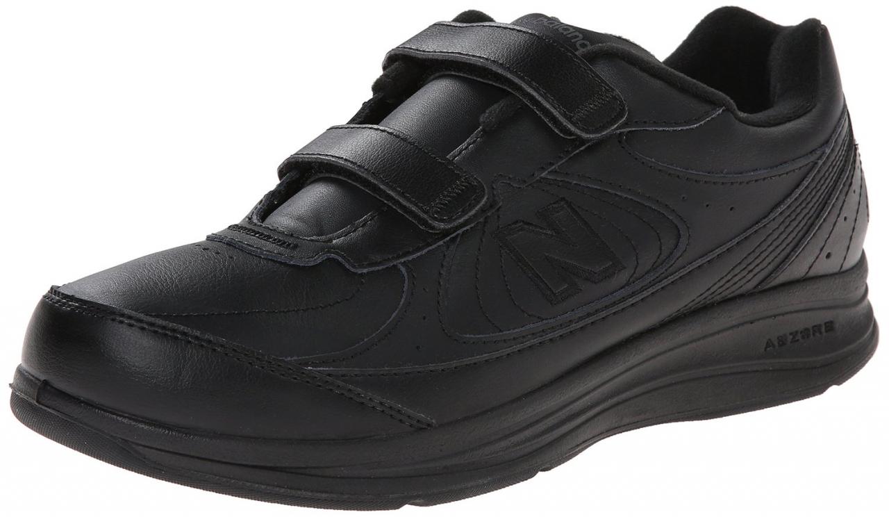 Top 10 Best/Most Comfortable Walking Shoes for Men New Balance Men's MW577 Leather Hook-and-Loop Walking Shoe